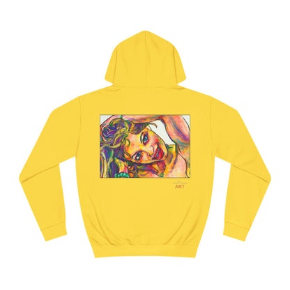 Unisex College Hoodie - Motiv: Frontseite Emma, H24 cm & Rückseite Emma, H28 cm