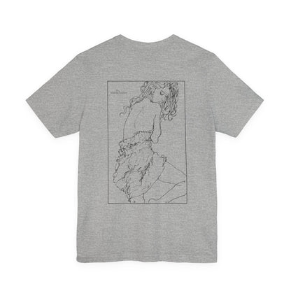 Unisex Jersey Short Sleeve Tee - Motiv: Rückseite Giselle, Kasten, H 40 cm