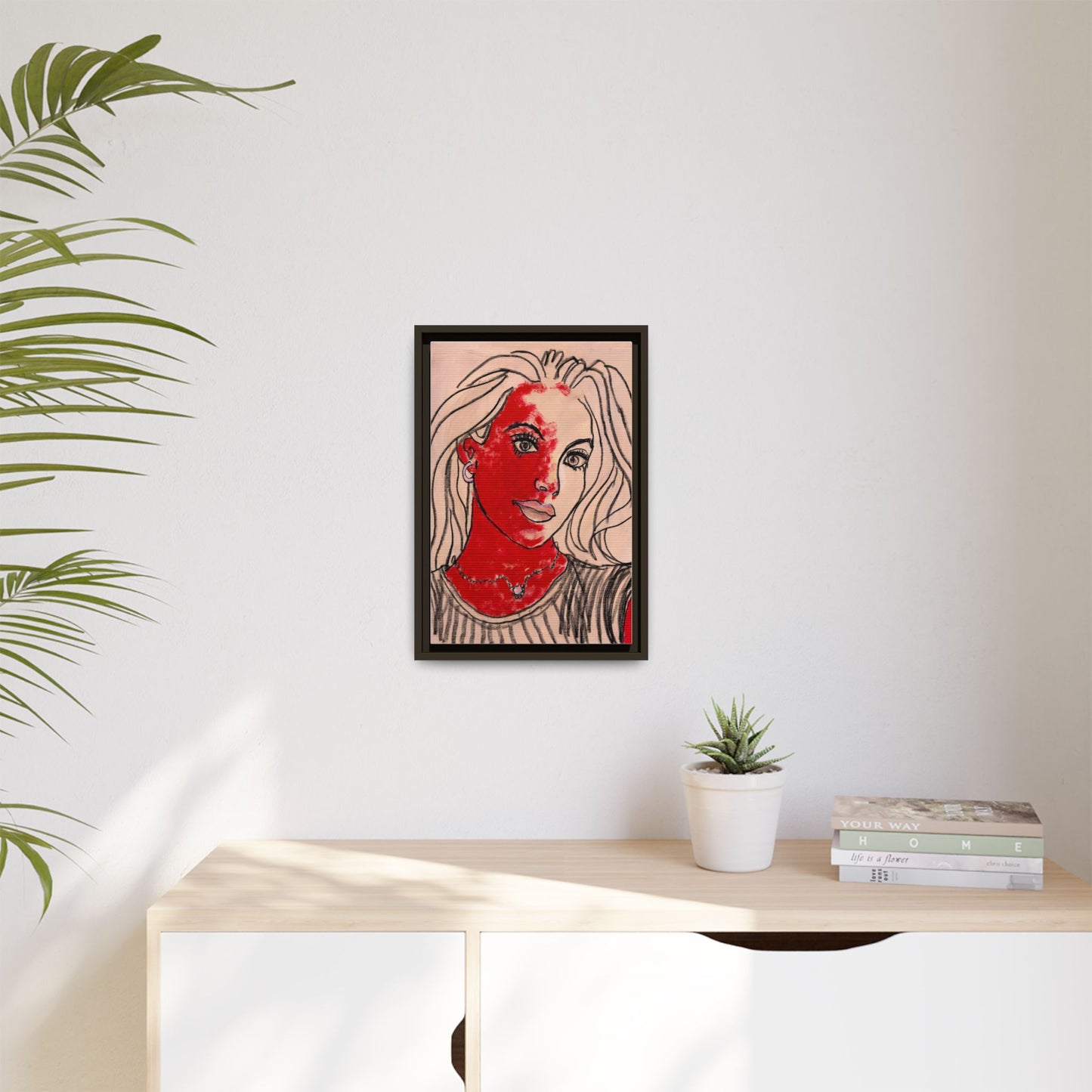 Matte Canvas, Framed (Multi-color) - Motiv: Christina, H 45,72 bis 76,20 cm