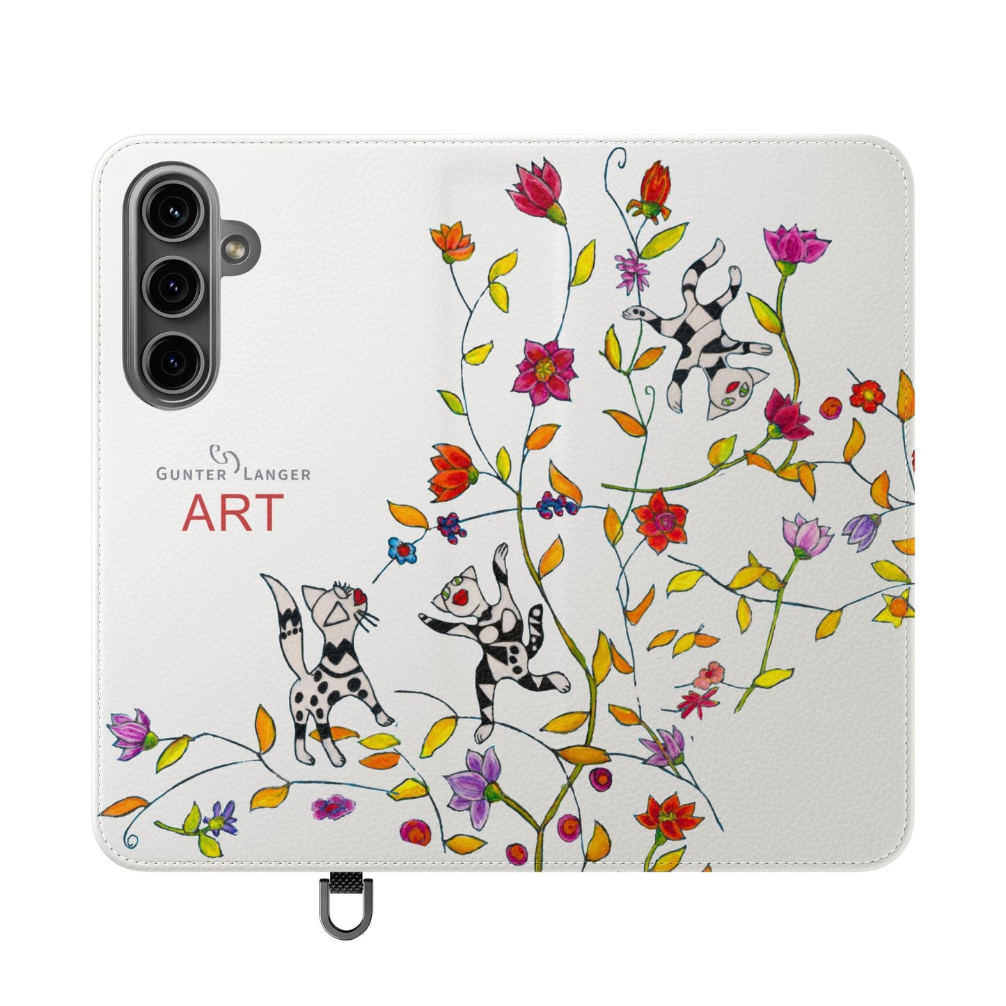 Flip Cases - Motiv: Drei Karierte Katzen auf weiß