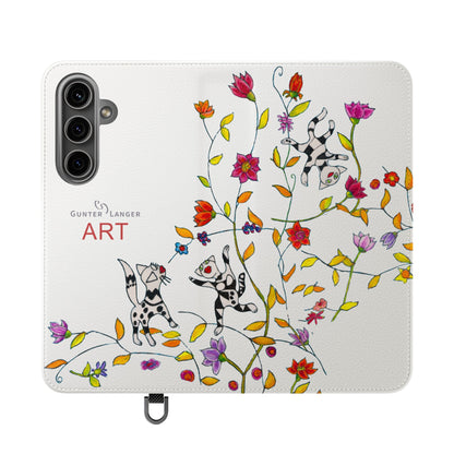 Flip Cases - Motiv: Drei Karierte Katzen auf weiß