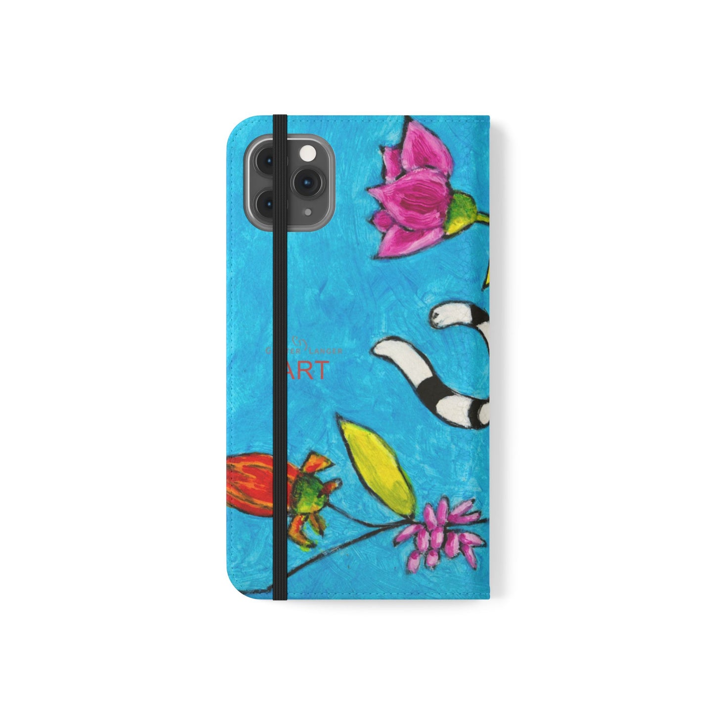 Flip Cases - Motiv: Gescheckte Katze schwebt