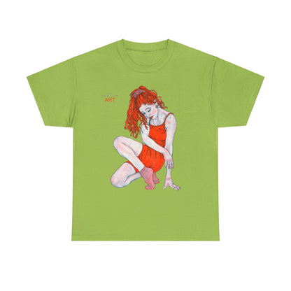 Unisex Heavy Cotton Tee - Motiv: Front Julia, H 41 cm