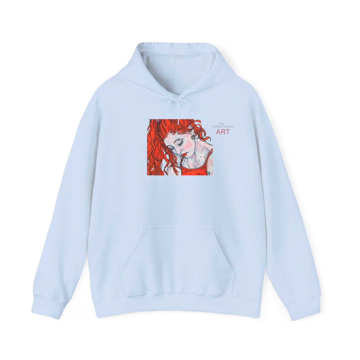 Unisex Heavy Blend™ Hooded Sweatshirt - Motiv: Front Julia (klein 16,5 cm) & Rückseite Julia, H 43 cm