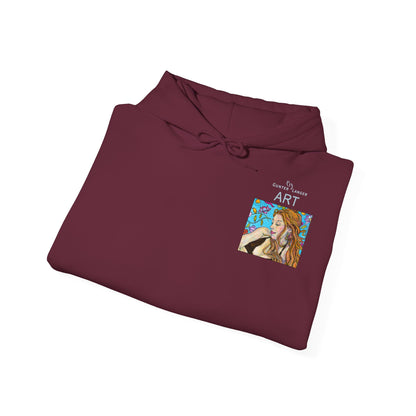 Unisex Heavy Blend™ Hooded Sweatshirt - Motiv: Front Ida, (Ausschnitt H 8,5 cm) & Rückseite Ida, H 42,5 cm