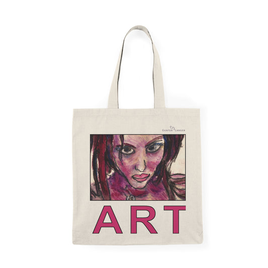 Natural Tote Bag  - Lola ART, einseitig bedruckt, H 17,5 cm