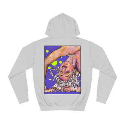 Unisex College Hoodie - Motiv: Front Hanna & Rückseite Hanna (violett)