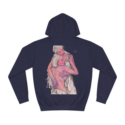 Unisex College Hoodie - Motiv: Front Zuflucht & Rückseite Zuflucht