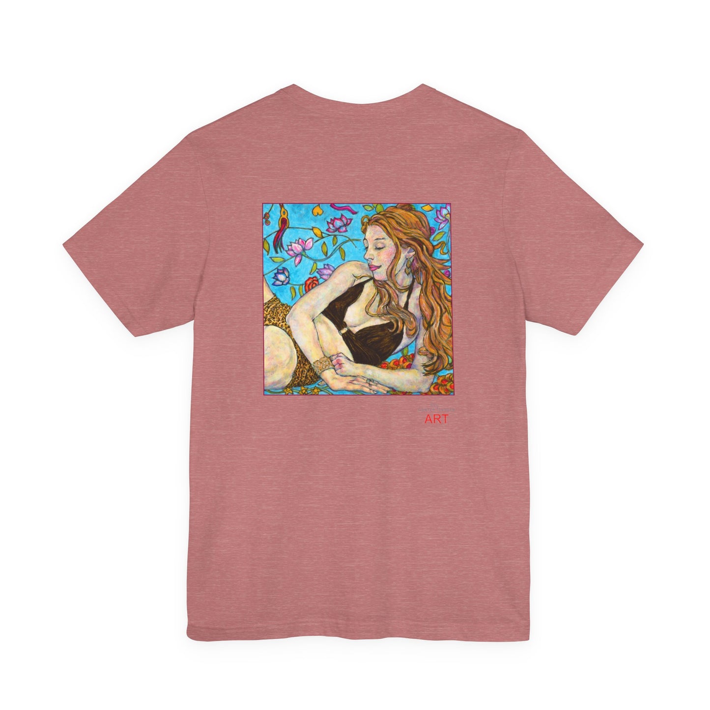Unisex Jersey Short Sleeve Tee - Motiv: Ida (Ausschnitt H 5,8 cm) & Rückseite Ida, H 26 cm