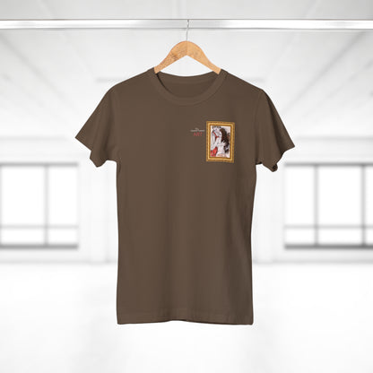 Single Jersey Women's T-shirt - dunkel - Motiv: Bei dir, H 11 cm