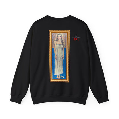 Unisex Heavy Blend™ Crewneck Sweatshirt - Motiv:  Front Marie (halb, gerahmt) & Rückseite Marie (gerahmt)