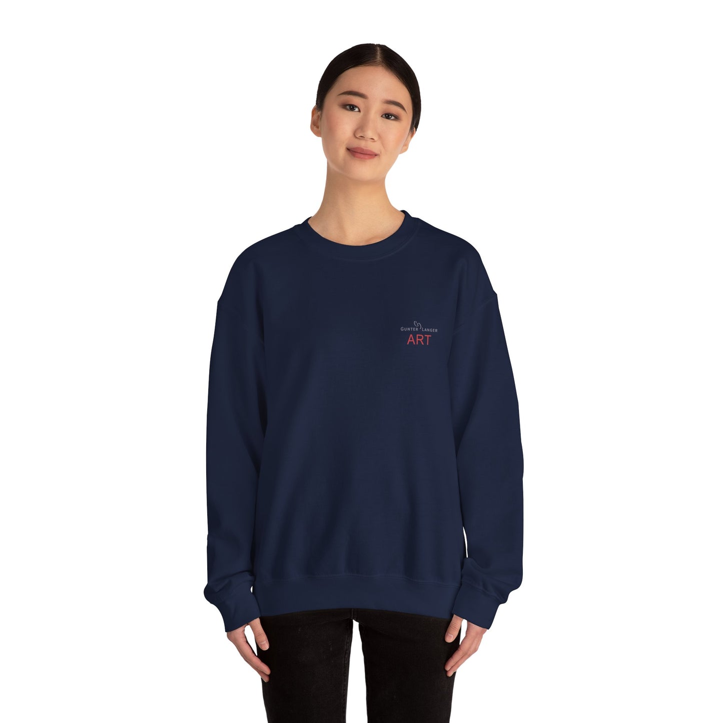Unisex Heavy Blend™ Crewneck Sweatshirt - Motiv: Front Logo & Rückseite Pauline