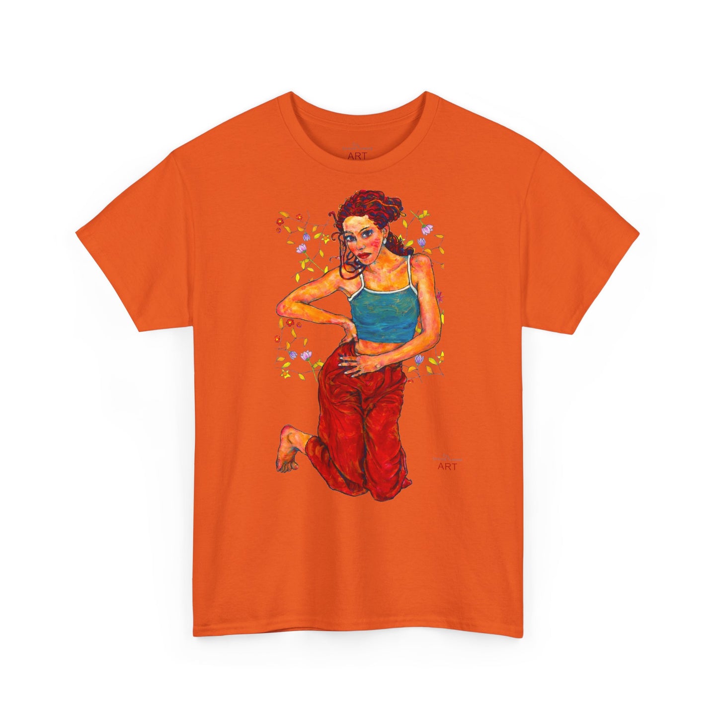 Unisex Heavy Cotton Tee - Motiv: Motiv Lea, Ranken, 49cm, Neck Label