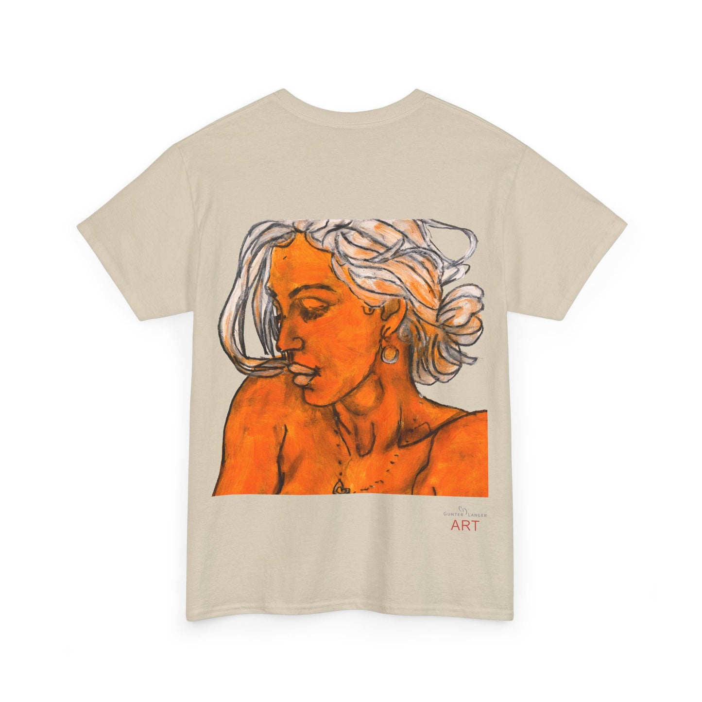Unisex Heavy Cotton Tee - Motiv: Rückseite Amara, H 39 cm