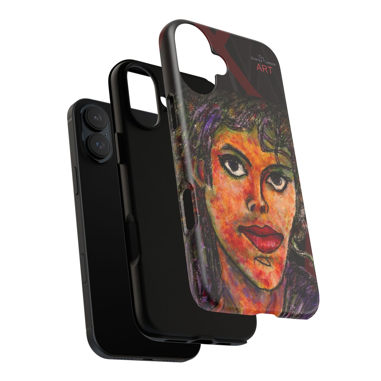 Tough Cases - iPhone - Motiv: MJ, Schwarz