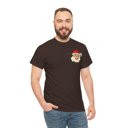 Unisex Heavy Cotton Tee - Motiv: Weihnachtsmann, H 13 cm