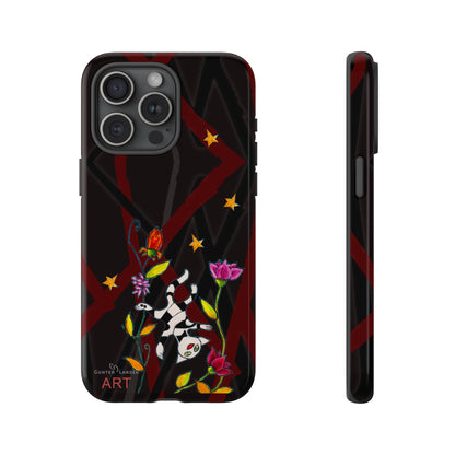 Tough Cases - iPhone - Motiv: Katze schwebt und Ranken, H 7,73 cm, Mikado3