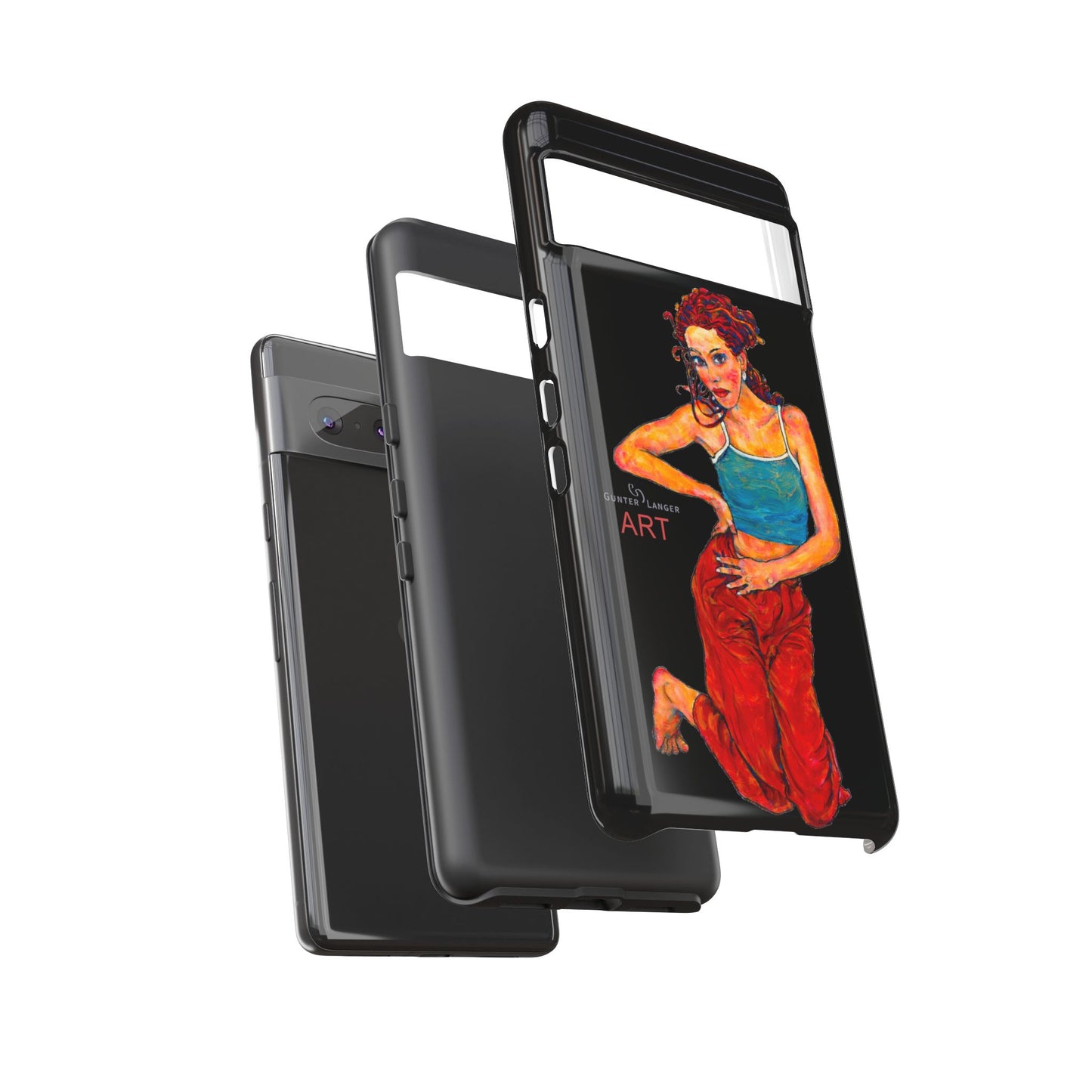 Tough Cases - Google Pixel - Samsung Galaxy - Motiv: Lea, Schwarz