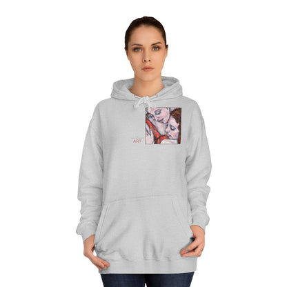 Unisex College Hoodie - Motiv: Front Bei dir & Rückseite Bei dir