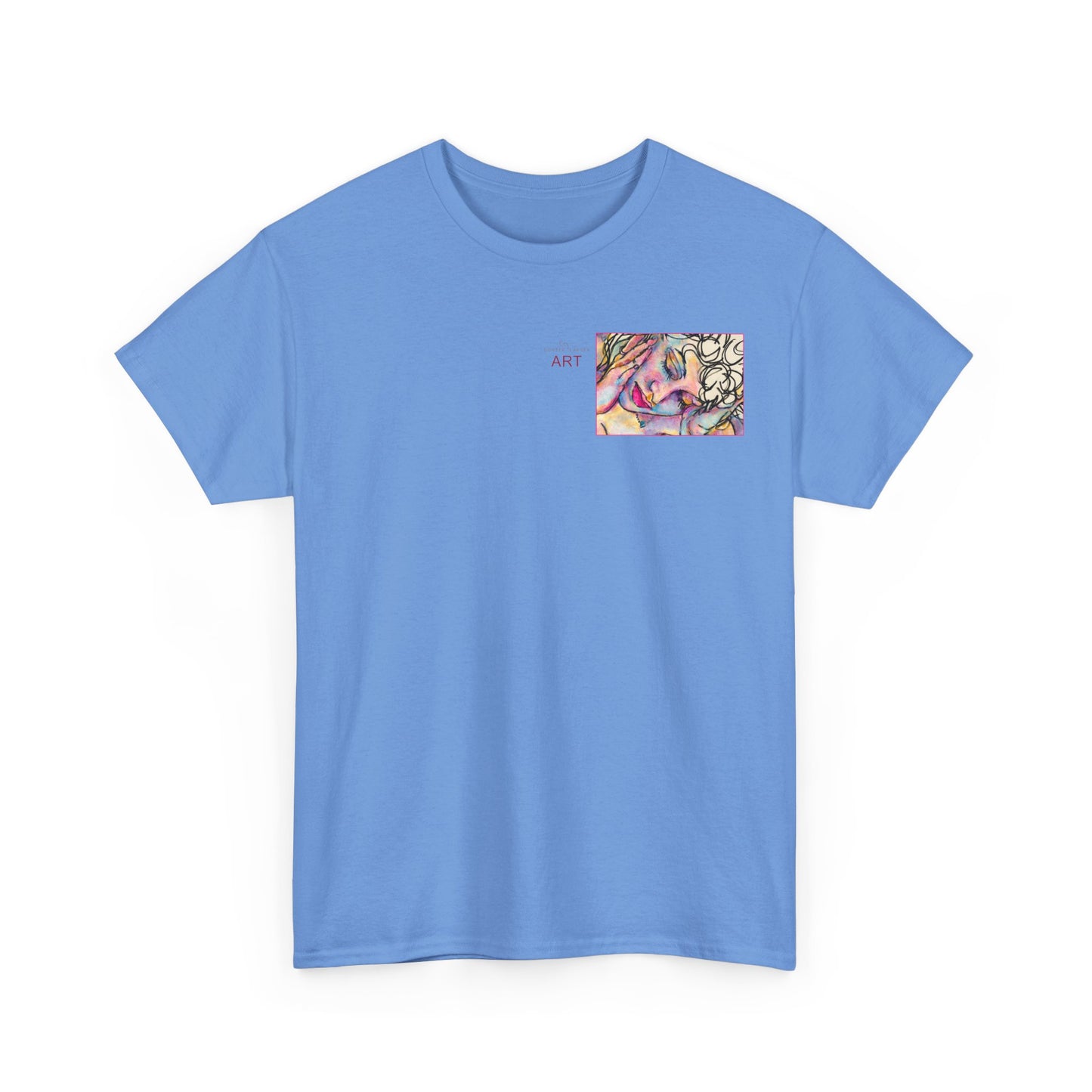 Unisex Heavy Cotton Tee - Motiv:  Motiv: Front Mara, H 9 cm & Rückseite Mara, H 27 cm