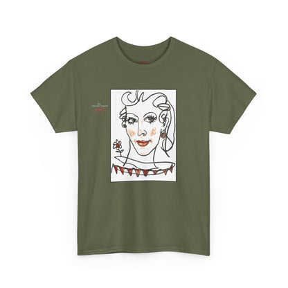 Unisex Heavy Cotton Tee - Motiv:  Front Lina, Neck Label