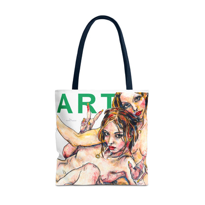 Tote Bag (AOP) - Motiv: Camilla - Leni & Romina, Weiß