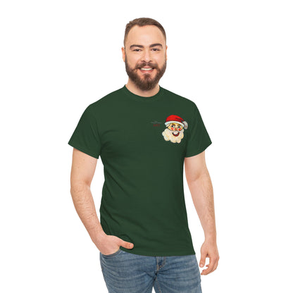 Unisex Heavy Cotton Tee - Motiv: Weihnachtsmann, H 13 cm