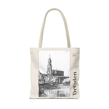 Tote Bag (AOP) - Motiv: Dresden -  Hofkirche, Bleistift