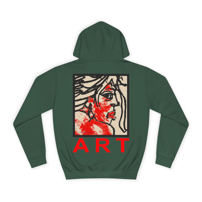 Unisex College Hoodie - Motiv: Front Ria (Ausschnitt) & Rückseite Ria,  H48,5 cm