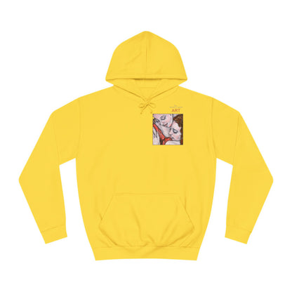 Unisex College Hoodie - Motiv: Front Bei dir & Rückseite Bei dir (gerahmt)