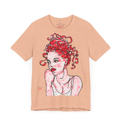 Unisex Jersey Short Sleeve Tee - Motiv: Front Mila, H 49 cm