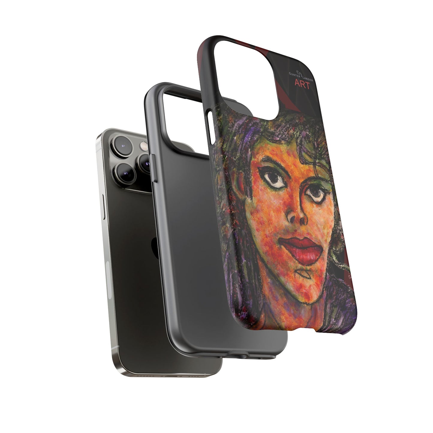 Tough Cases - iPhone - Motiv: MJ, Schwarz