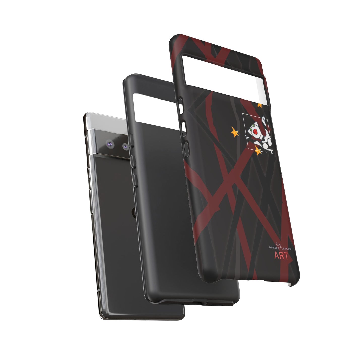 Tough Cases - Google Pixel - Samsung Galaxy - Motiv:  "Miau" klein H 8 cm, Sternenhimmel, Mikado3