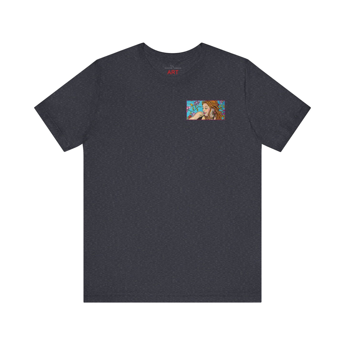 Unisex Jersey Short Sleeve Tee - Motiv: Ida (Ausschnitt H 5,8 cm) & Rückseite Ida, H 26 cm