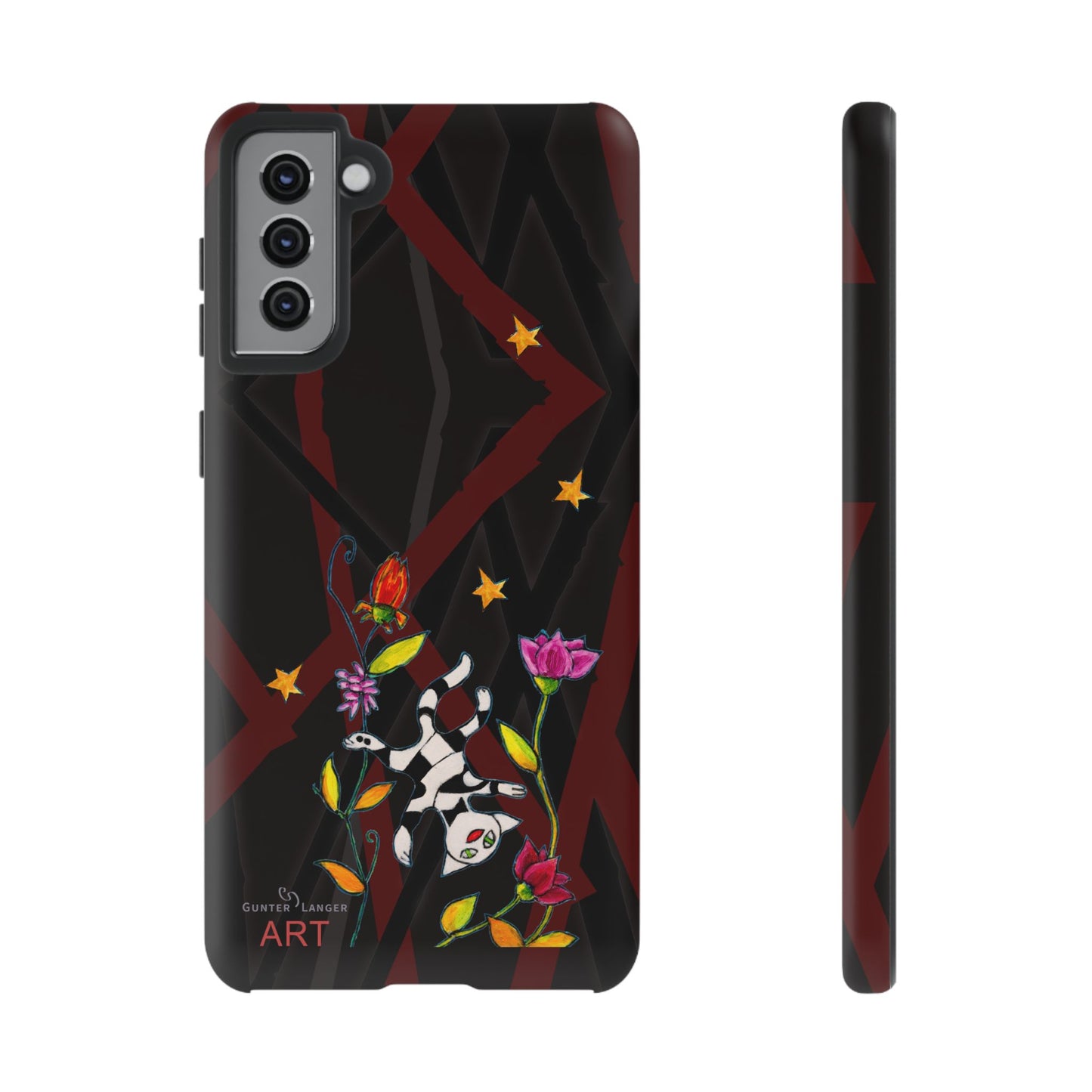 Tough Cases - Motiv: Katze schwebt und Ranken, H 7,73 cm, Mikado3