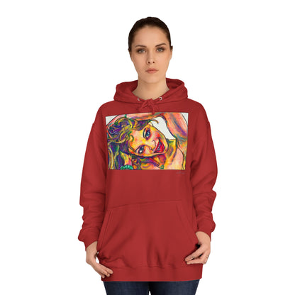 Unisex College Hoodie - Motiv: Frontseite Emma, H24 cm & Rückseite Emma, H28 cm