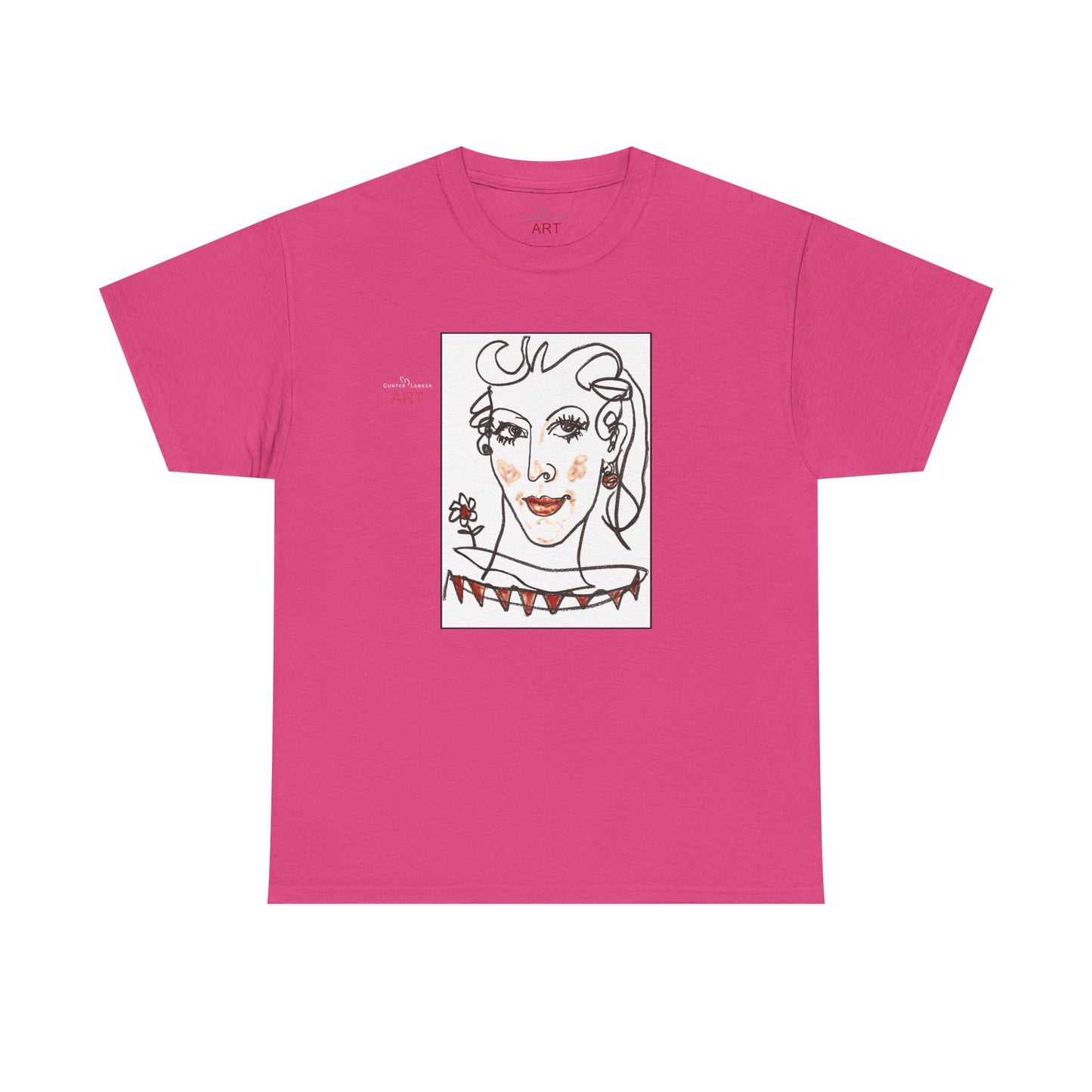 Unisex Heavy Cotton Tee - Motiv:  Front Lina, Neck Label