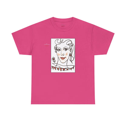 Unisex Heavy Cotton Tee - Motiv:  Front Lina, Neck Label