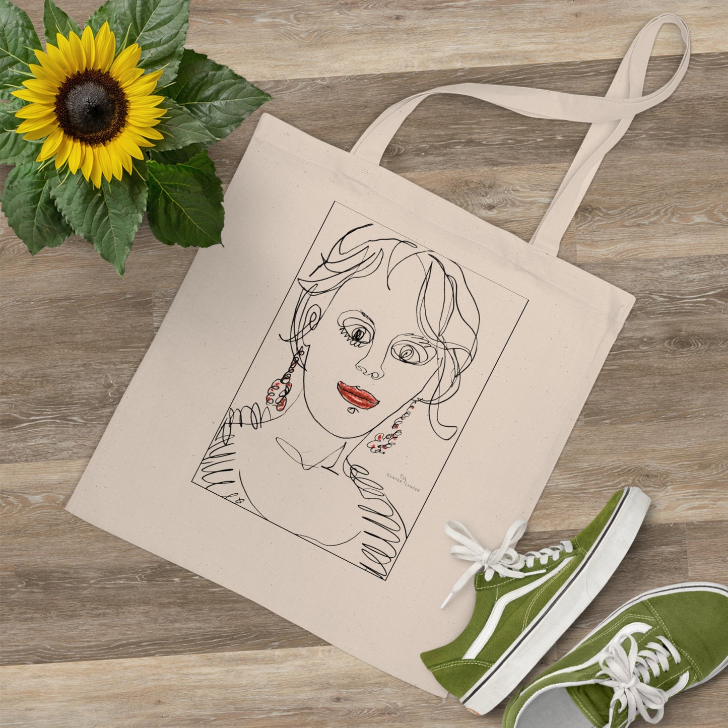 Tote Bag - Motiv: Kim, einseitig bedruckt, H 30,5 cm