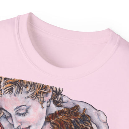 Unisex Ultra Cotton Tee - Mutter und Tochter, Front Bei dir, H 49 cm