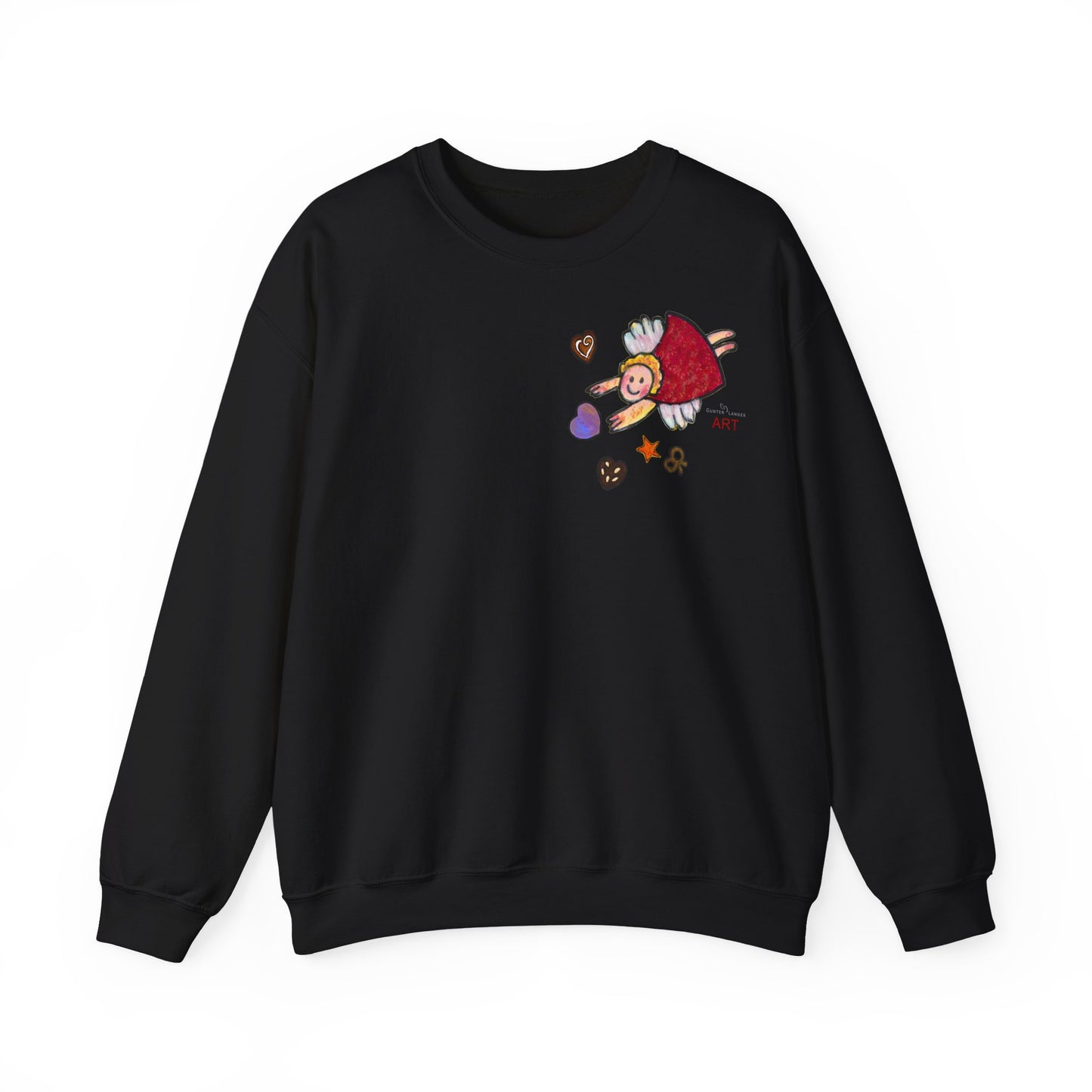 Unisex Heavy Blend™ Crewneck Sweatshirt - Motiv: Front Engel 3, H 11 cm