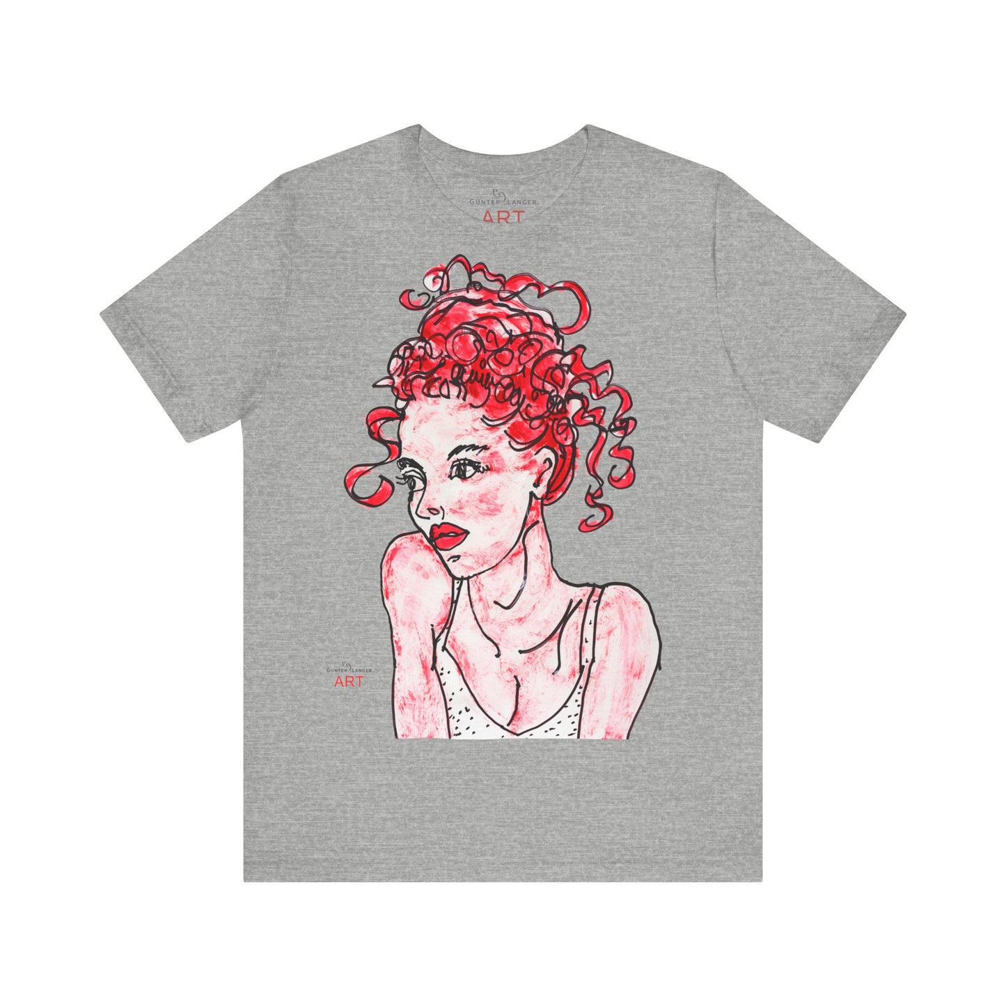 Unisex Jersey Short Sleeve Tee - Motiv: Front Mila, H 49 cm