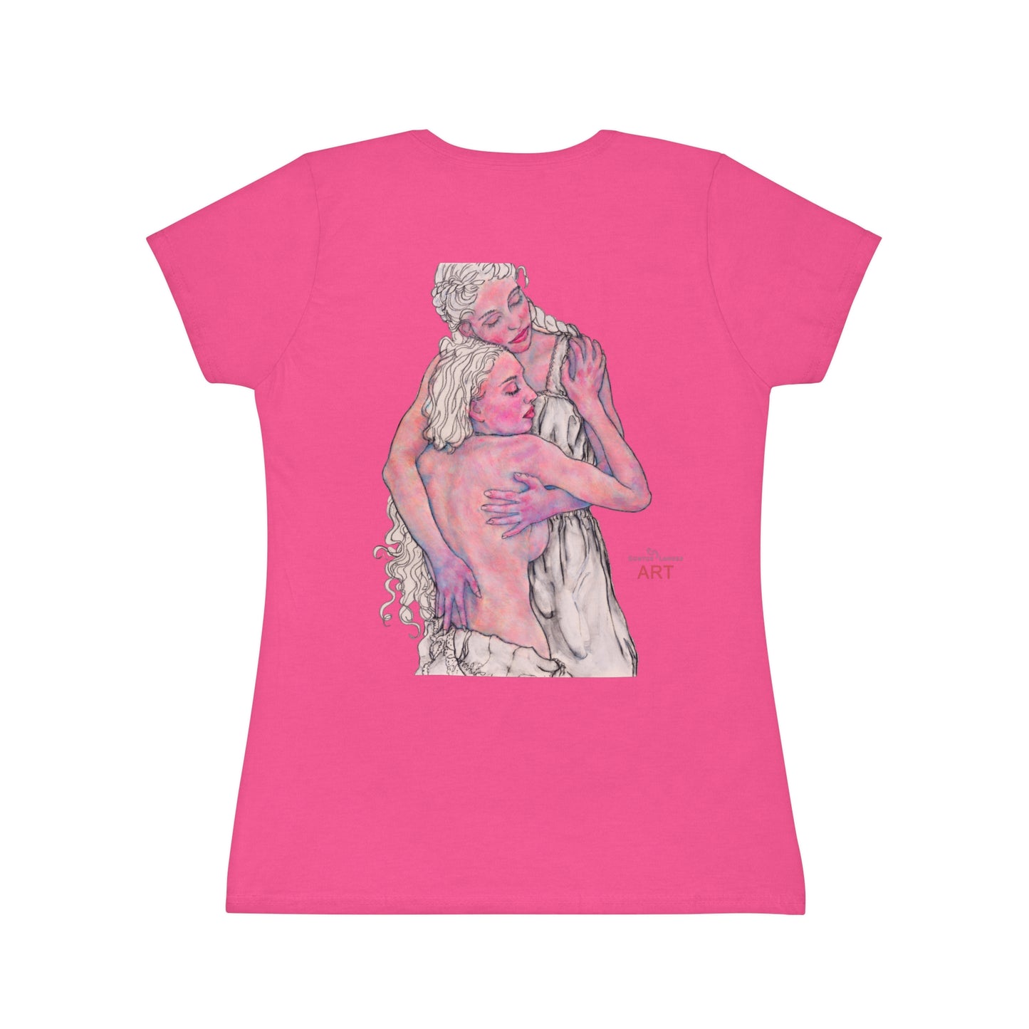 Women's Iconic T-Shirt - Motiv: Zuflucht (klein) & Zuflucht (groß)