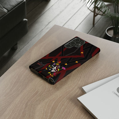 Tough Cases - Google Pixel - Samsung Galaxy - Motiv: Katze schwebt und Ranken, H 5,26 cm, Mikado3