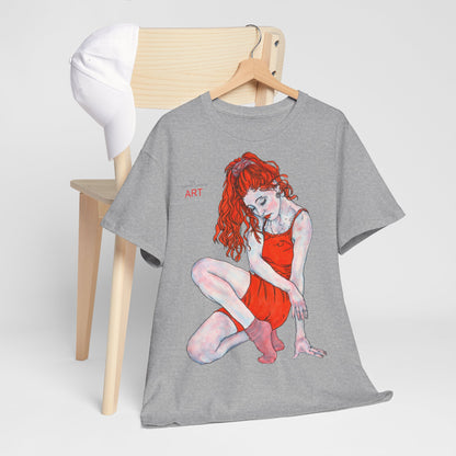 Unisex Heavy Cotton Tee - Motiv: Front Julia,  H 47 cm