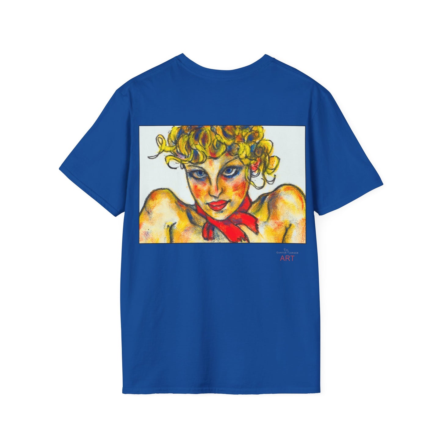 Unisex Softstyle T-Shirt - Motiv: Front Ina (Ausschnitt H 13,5 cm) & Ina, Rückseite (groß H 27 cm)