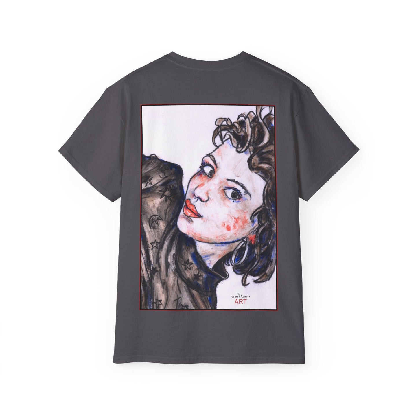 Unisex Ultra Cotton Tee - Motiv: Front Annette (Ausschnitt) & Rückseite Annette