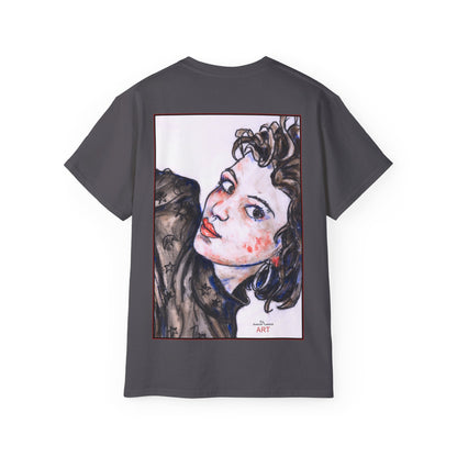 Unisex Ultra Cotton Tee - Motiv: Front Annette (Ausschnitt) & Rückseite Annette