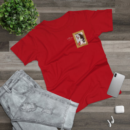 Single Jersey Women's T-shirt - dunkel - Motiv: Bei dir, H 11 cm