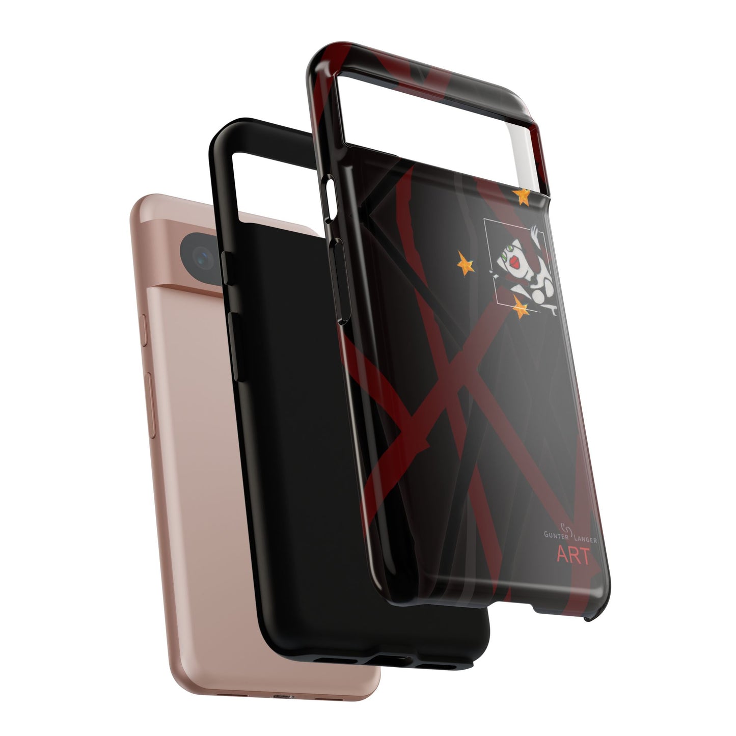Tough Cases - Google Pixel - Samsung Galaxy - Motiv:  "Miau" klein H 8 cm, Sternenhimmel, Mikado3
